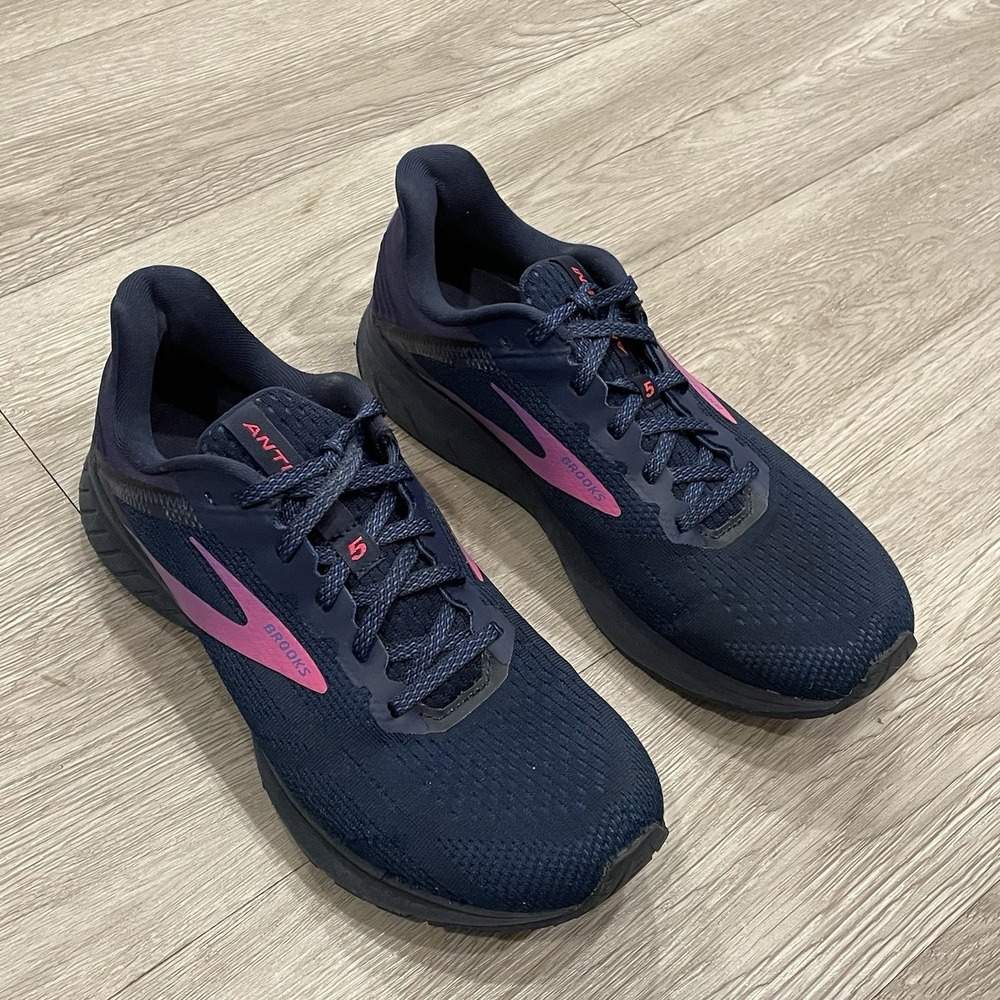 Brooks Womens Running Shoes Anthem 5 Sneakers 9.5 Comfort Blue Pink - Picture 4 of 7